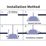 مصباح سقف مدمج متوافق مع Tuya Zigbee RGB+CW+WW قابل للتعتيم LED، 7 واط 3.5 بوصة، 10 واط 4 بوصة، 15 واط