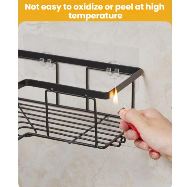 Punch-Free Bathroom Wall-Mounted Shower Gel Storage Rack