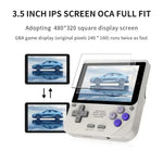 جهاز ألعاب محمول كلاسيكي POWKIDDY V10 بشاشة IPS OCA كاملة مقاس 3.5 بوصة، رباعي النواة Cortex-A35 بسرعة 1.5 جيجاهرتز، 64 جيجابايت، 128 جيجابايت
