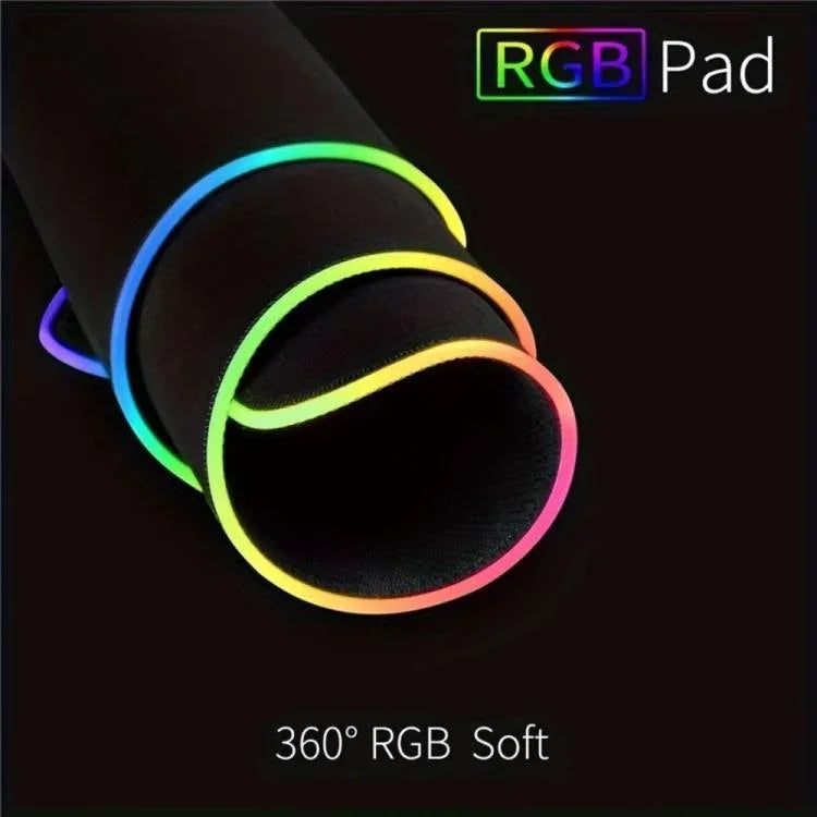 لوحة ماوس ولوحة مفاتيح مضيئة LED Micro-USB مع أضواء RGB ملونة وحافة محكمة سميكة، 250x350x3 مم، 250x350x4 مم، 300x800x3 مم، 300x800x4 مم، 400x900x3 مم، 400x900x4 مم
