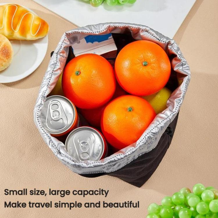 Drawstring Portable Raw Lunch Box Bag Lightweight Compact Lunch Bag