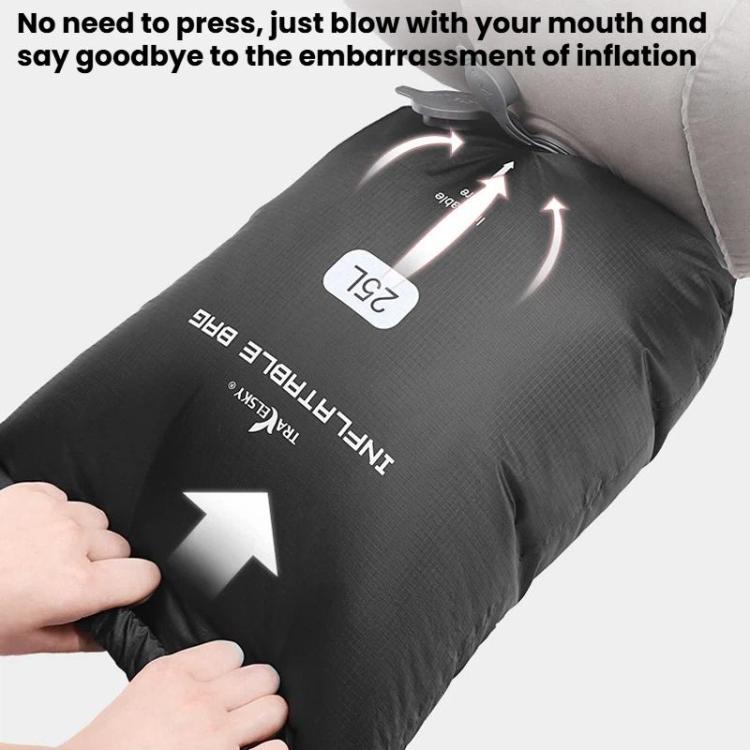 TRAELSKY مسند قدم قابل للنفخ من PVC مغطى بالفرو، مسند قدم للطائرة والقطار والسيارة، مسند قدم مكتبي مع كيس قابل للنفخ، طبقتان، ثلاث طبقات، ارتفاع قابل للتعديل بصمام مزدوج