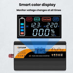 12V / 24V To 220V Pure Sine Wave Inverter Universal Car Power Converter, 800W Black, 1400W Black, 2000W Black, 3000W Black, 3600W Black, 4000W Black, 800W Red, 1400W Red, 2000W Red, 3000W Red