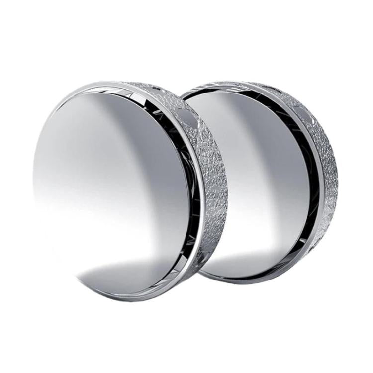 Car Suction Cup Type 360-Degree Adjustable Wide-View Reversing Mirror, Silver Pattern, Black Pattern, White Pattern