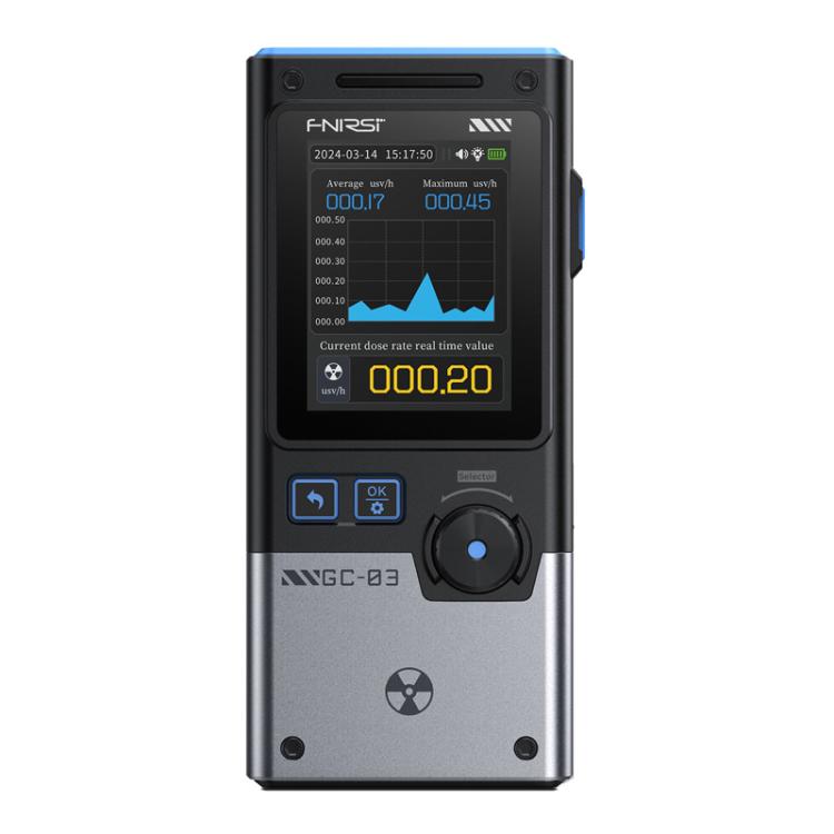 كاشف إشعاع نووي كهرومغناطيسي 3 في 1 FNIRSI GC-03 للاستخدام البيئي في المأكولات البحرية