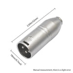Metal Housing 3.5mm Female 1/8 TRS to Carnott Male XLR Male Audio Adapter