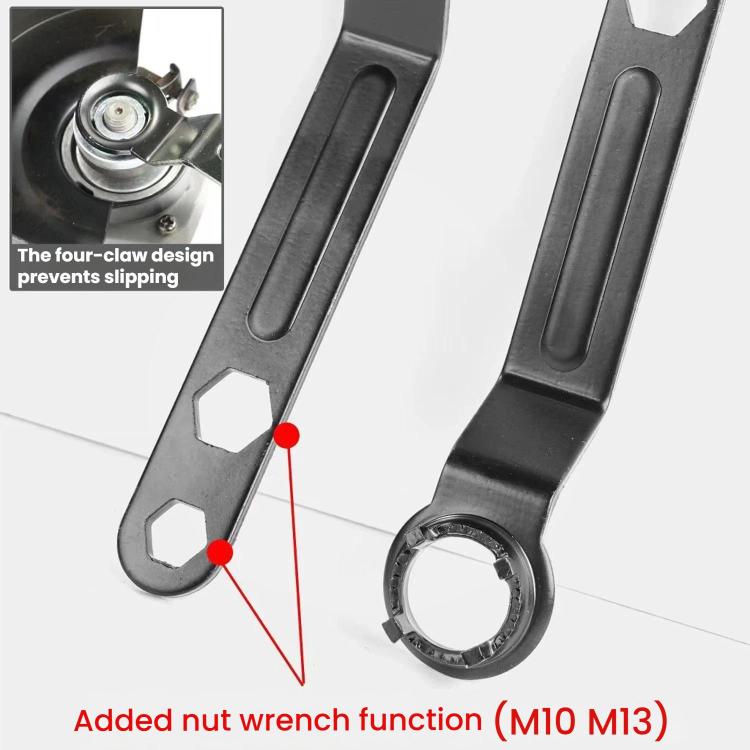 Thickened Four-Jaw Angle Grinder Wrench Grinding Wheel Disassembly Assembly Tools, 2pcs