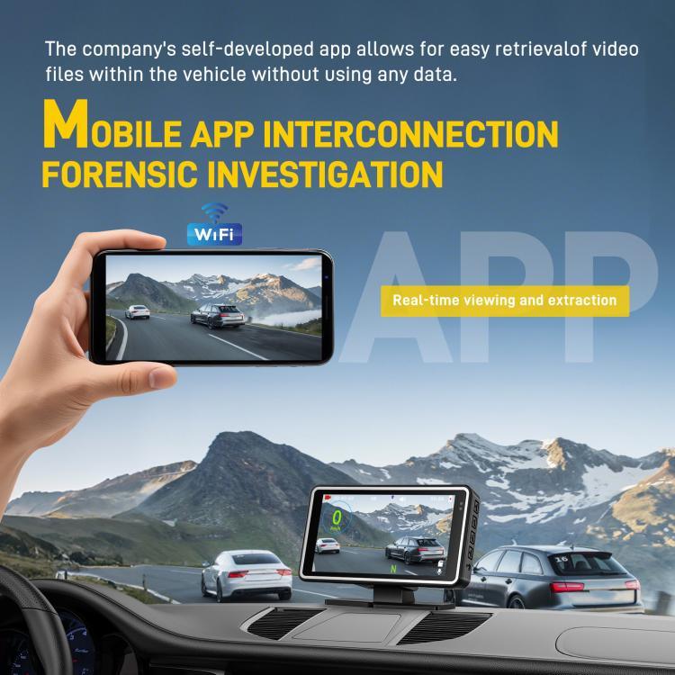 كاميرا سيارة 5 بوصة بدقة 1080P مع شاشة عرض HUD وWiFi، موديل L5965