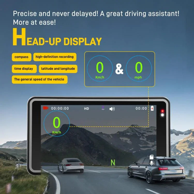 كاميرا سيارة 5 بوصة بدقة 1080P مع شاشة عرض HUD وWiFi، موديل L5965