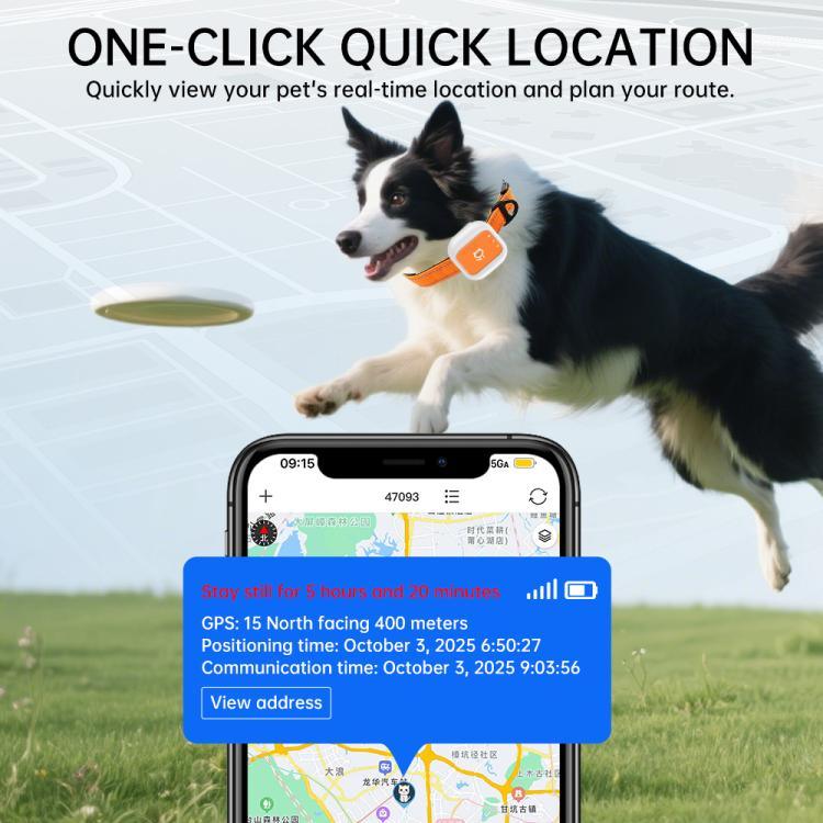 طوق إلكتروني مع تحديد الموقع GPS/WIFI في الوقت الحقيقي، تنبيه SOS، سياج إلكتروني للطوارئ للحيوانات الأليفة