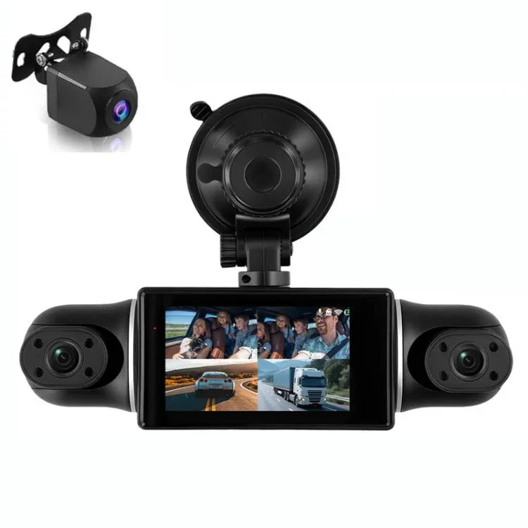 كاميرا DVR سيارة 3 بوصة بدقة 2K مع تسجيل رباعي WiFi ومسجل سيارة عالي الدقة مع حساس جاذبية 1080P، موديل L5942