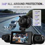 كاميرا DVR سيارة 3 بوصة بدقة 2K مع تسجيل رباعي WiFi ومسجل سيارة عالي الدقة مع حساس جاذبية 1080P، موديل L5942