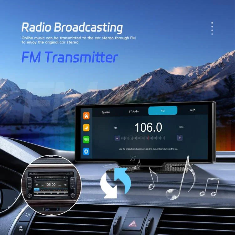 مسجل سيارة بدقة 4K HD ملاح سيارة Carplay شاشة مركزية للسيارة، A4473