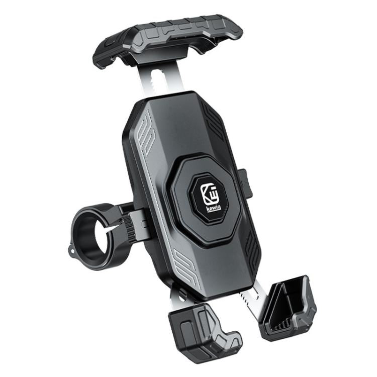 Kewig Motorcycle Riding Phone Mount Universal Quick-Release Phone Clip, Handlebars, Rear View Mirror, Heavy-duty Clamp