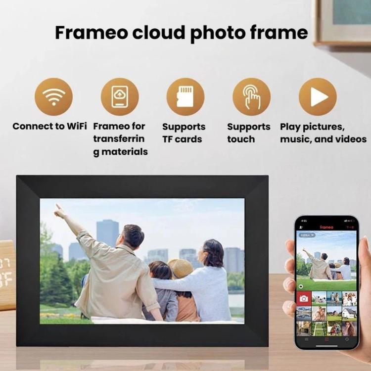 10.1 inch WiFi Touch Digital Photo Frame Landscape/Portrait Standing Photo Transfer Smart Display
