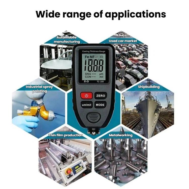 جهاز قياس سمك الطلاء عالي الدقة R&D INSTRUMENTS TC-100 لاختبار سمك فيلم طلاء السيارات، TC-100