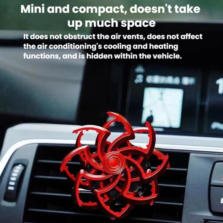Car Air Vent Ornament With Fragrance Pads Rotating Snowflake Spider Automotive Decoration, Spider Red, Spider Sliver, Spider Blue, Spider Purple, Snowflake Red, Snowflake Sliver, Snowflake Blue, Snowflake Purple
