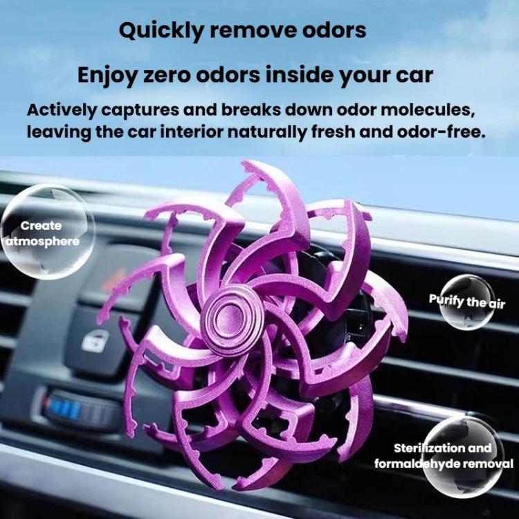 Car Air Vent Ornament With Fragrance Pads Rotating Snowflake Spider Automotive Decoration, Spider Red, Spider Sliver, Spider Blue, Spider Purple, Snowflake Red, Snowflake Sliver, Snowflake Blue, Snowflake Purple