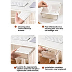 Under Desk Hidden Drawer Organizer Invisible Storage Box for Stationery and Office Supplies, Medium Clear, Medium Clear Black, Large Clear, Large Clear Black, XL Clear