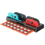 قاعدة شحن وحامل بطاقات ألعاب من ipega لجهاز نينتندو سويتش 2 / Switch Joy-Con، 8 في 1