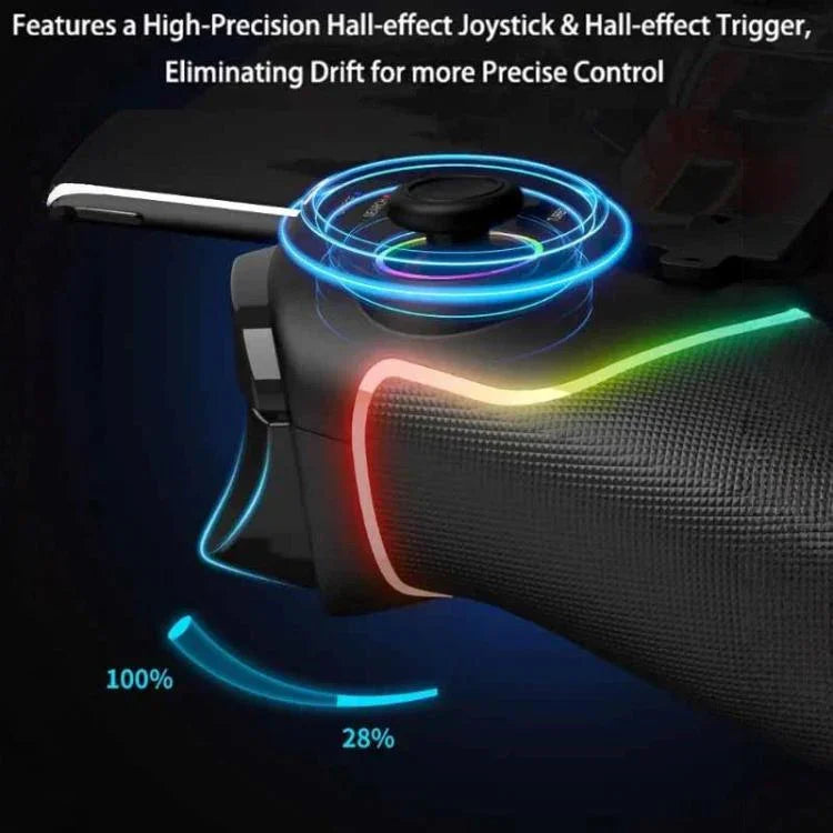 جهاز تحكم ألعاب قابل للتمدد ipega PG-9122 مع عصي تحكم Hall Effect وجيروسكوب 6 محاور لهواتف وأجهزة أندرويد/آي أو إس، PS4/PS3، Switch، ويندوز PC