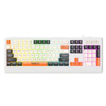 iMICE AK-100 Wired USB Rainbow Backlit Color Block Keycap Keyboard