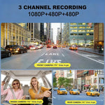 مسجل فيديو رقمي للسيارة بدقة 1080P بحجم 3.16 بوصة مع رؤية ليلية بالأشعة تحت الحمراء، أمامي + داخلي (بدون واي فاي)، أمامي + داخلي + خلفي (بدون واي فاي)، أمامي + داخلي + اتصال واي فاي، أمامي + داخلي + خلفي + اتصال واي فاي