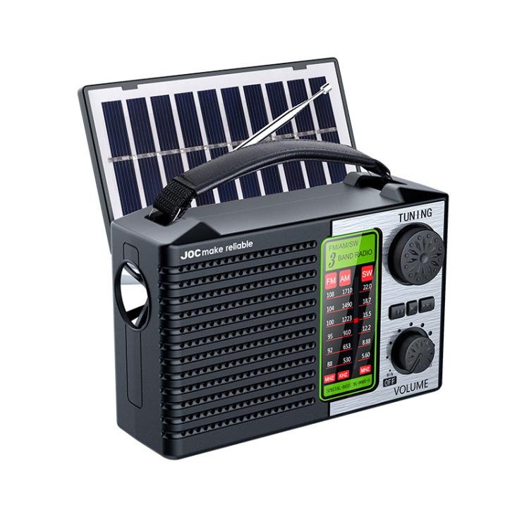 راديو شمسي كامل النطاق مع مصباح يدوي وراديو بلوتوث محمول JOC TG-099BT-S، JOC TG-099BT-S