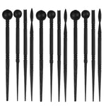 Soft Pottery Clay Indentation Sculpting Pen DIY Baking Flipper Stick Pottery Clay Flower Modeling Tool, 3sets Sculpting Pen