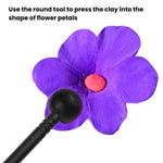 Soft Pottery Clay Indentation Sculpting Pen DIY Baking Flipper Stick Pottery Clay Flower Modeling Tool, 3sets Sculpting Pen