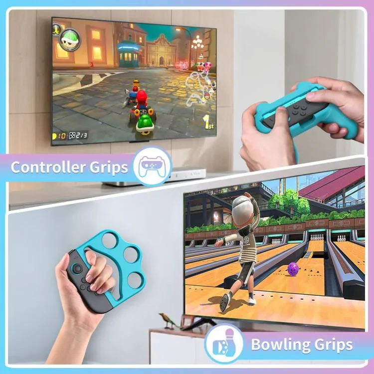 مجموعة أدوات ألعاب STARTRC GAMES تشمل مضرب مبارزة وتنس وعجلة قيادة سباق، لجهاز Nintendo Switch 2، 14 في 1