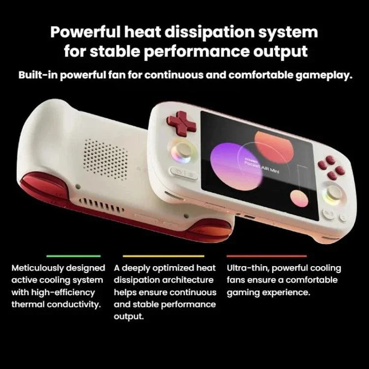 جهاز ألعاب محمول AYANEO Pocket AIR بشاشة LCD 4.2 بوصة 60Hz ونظام أندرويد 11 مع عصا تحكم Hall Effect، أبيض 2G+32G، أسود 2G+32G، ريترو 3G+64G، أبيض 3G+64G، أسود 3G+64G