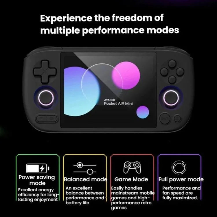 جهاز ألعاب محمول AYANEO Pocket AIR بشاشة LCD 4.2 بوصة 60Hz ونظام أندرويد 11 مع عصا تحكم Hall Effect، أبيض 2G+32G، أسود 2G+32G، ريترو 3G+64G، أبيض 3G+64G، أسود 3G+64G