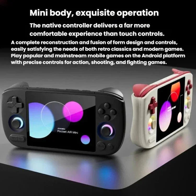 جهاز ألعاب محمول AYANEO Pocket AIR بشاشة LCD 4.2 بوصة 60Hz ونظام أندرويد 11 مع عصا تحكم Hall Effect، أبيض 2G+32G، أسود 2G+32G، ريترو 3G+64G، أبيض 3G+64G، أسود 3G+64G