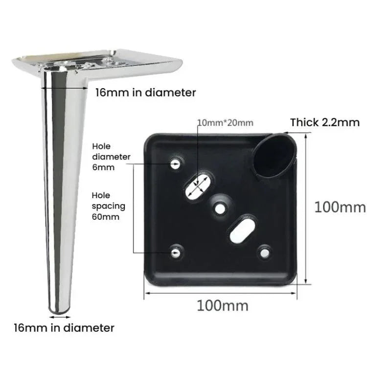 أرجل منضدة جانبية للأريكة، دعامات حامل تلفاز، أرجل طاولة قهوة معدنية، 13cm، 15cm، 17cm