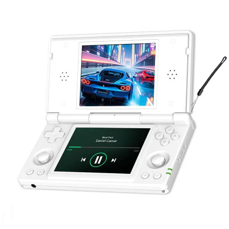 جهاز ألعاب محمول ANBERNIC RG DS Flip بشاشتين 4 بوصة IPS تعمل باللمس، جهاز ألعاب ذكي 3+32G