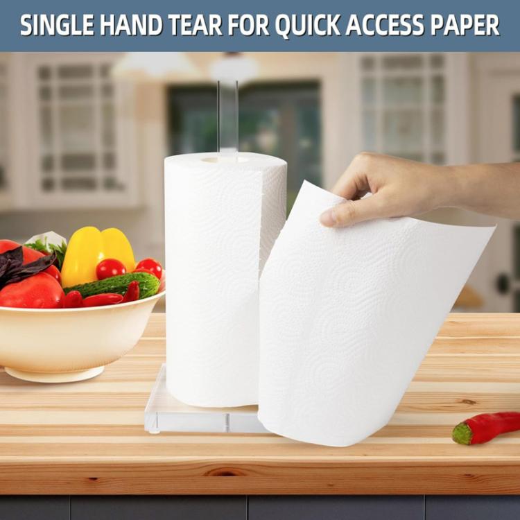 Acrylic Toilet Paper Holder & Roll Organizer For Kitchen, Bathroom & Coffee Table, YX218