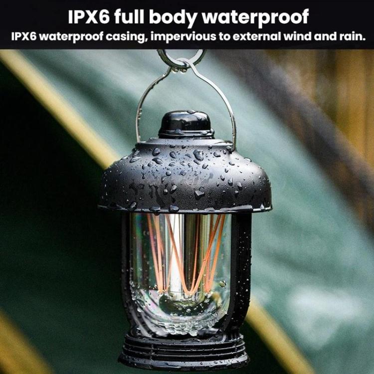 SB-6620 مصباح LED خارجي مقاوم للماء بمعيار IPX6 فانوس تخييم محمول متعدد الوظائف قابل للتعتيم
