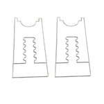 2pcs /Set Prevent Sliding Wall Damage Adjustable Acrylic Spacer Pads, 5 Slot, 6 Slot