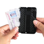 حامل بطاقة معدني مغناطيسي لجيل AirTag الثاني / جيل AirTag الأول مع حامل هاتف، حجب RFID، حزام معصم مطاطي