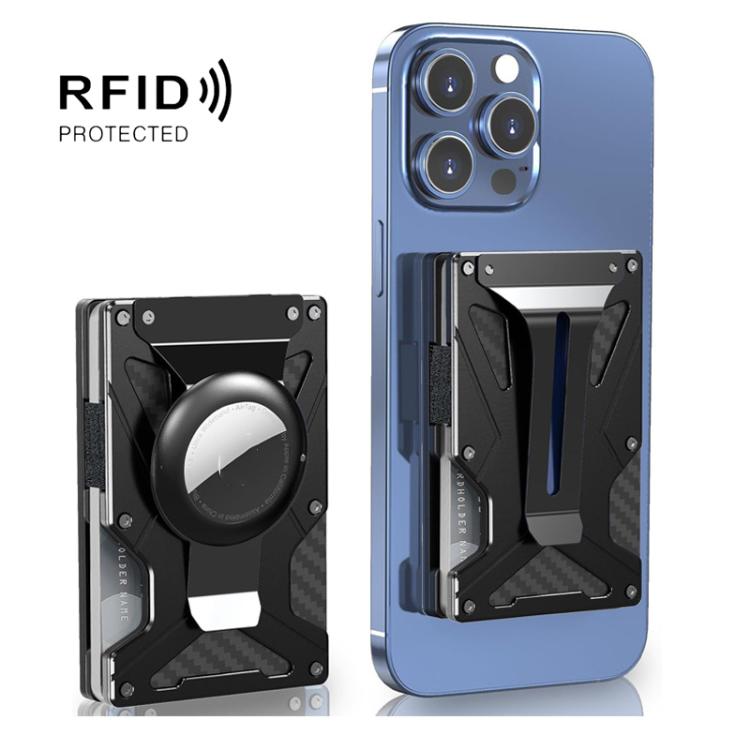محفظة حامل بطاقات مغناطيسية مع حجب RFID لتعقب AirTag الجيل الثاني / الجيل الأول