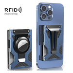 محفظة حامل بطاقات مغناطيسية مع حجب RFID لتعقب AirTag الجيل الثاني / الجيل الأول