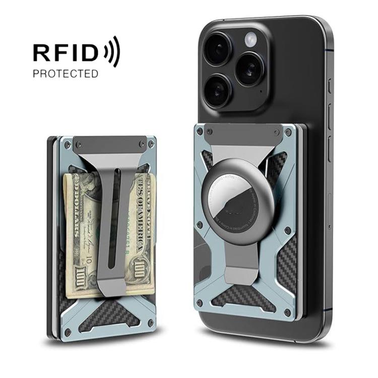 محفظة حامل بطاقات مغناطيسية مع حجب RFID لتعقب AirTag الجيل الثاني / الجيل الأول