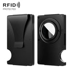 محفظة حامل بطاقات معدنية مع حجب RFID لتعقب AirTag الجيل الثاني / الجيل الأول