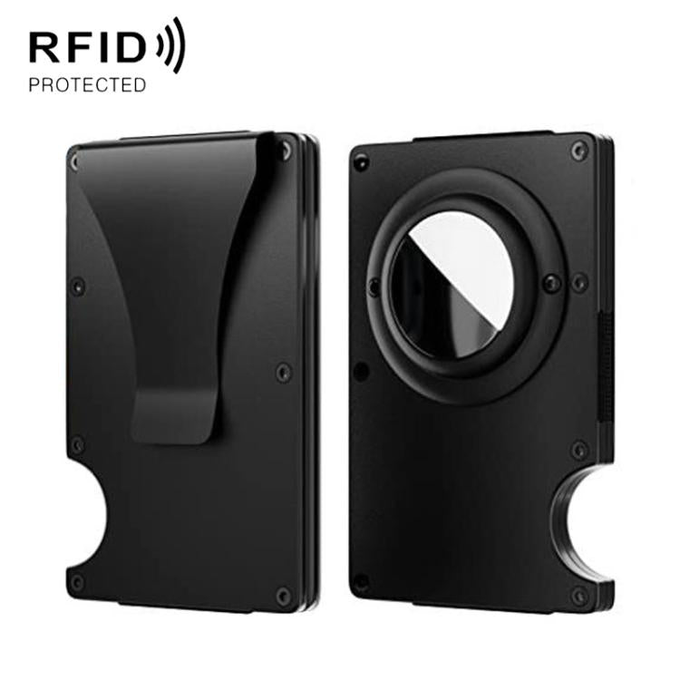 محفظة حامل بطاقات معدنية مع حجب RFID لتعقب AirTag الجيل الثاني / الجيل الأول