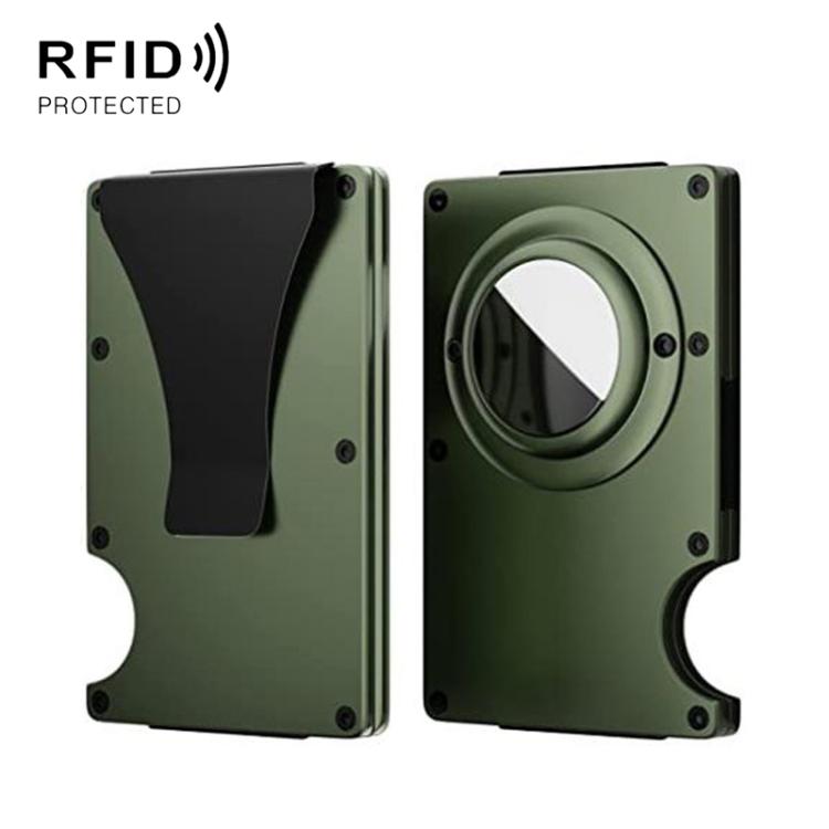 محفظة حامل بطاقات معدنية مع حجب RFID لتعقب AirTag الجيل الثاني / الجيل الأول