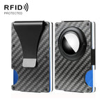 محفظة حامل بطاقات معدنية مع حجب RFID لتعقب AirTag الجيل الثاني / الجيل الأول