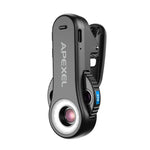 ميكروسكوب هاتف APEXEL TriScope 40X-80X-120X مع إضاءة LED مزدوجة الحرارة وأشعة فوق بنفسجية، APL-MS3L