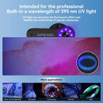 ميكروسكوب هاتف APEXEL TriScope 40X-80X-120X مع إضاءة LED مزدوجة الحرارة وأشعة فوق بنفسجية، APL-MS3L