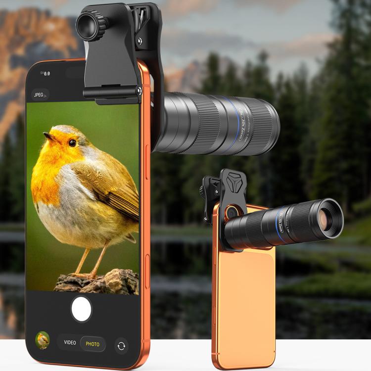 مجموعة عدسات تليفوتوغرافية APEXEL TeleZoom 5–10X لهواتف ذكية مع مشبك عالمي شامل، APL-T5-10X